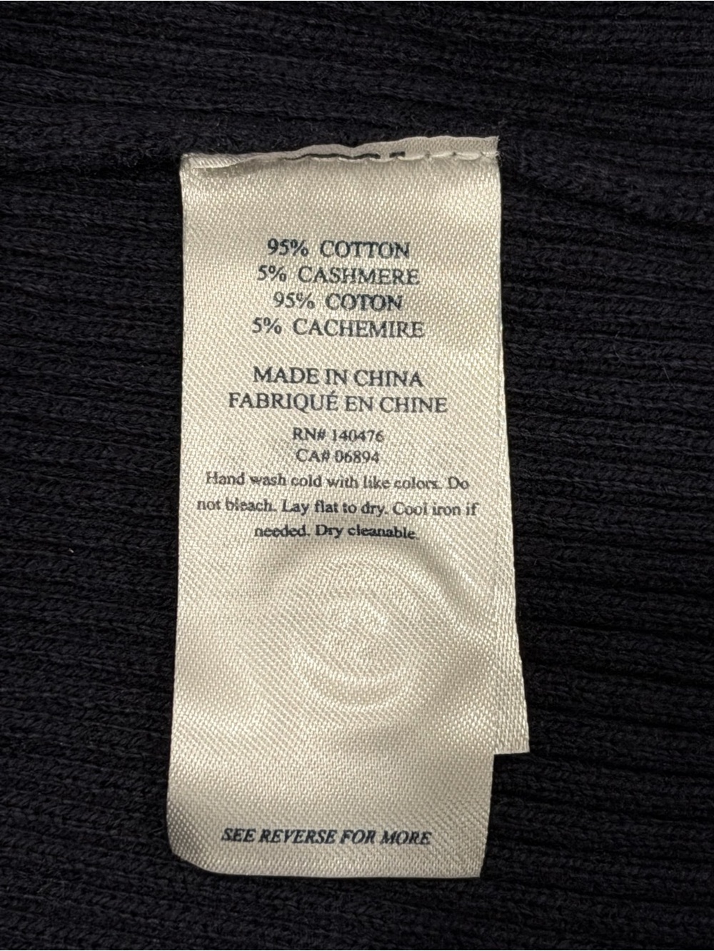 Faherty Womens Mikki Ribbed Polo Cotton Cashmere Sweater Navy Size M MSRP $168 - Picture 11 of 12